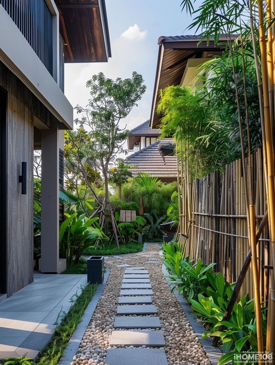 ý tưởng thiết kế vườn bên hông nhà 